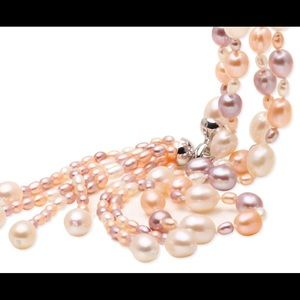 Original AAA lustrous fw pearl 9mm necklace tassel